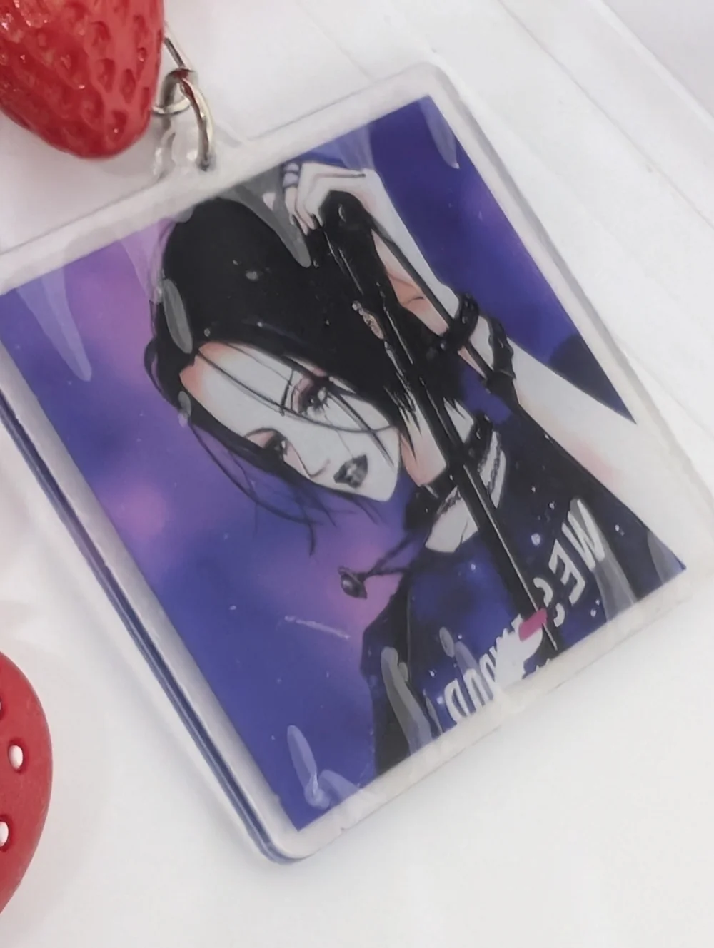 Handmade Long Nana Osaki Nana Anime Strawberry Keychain